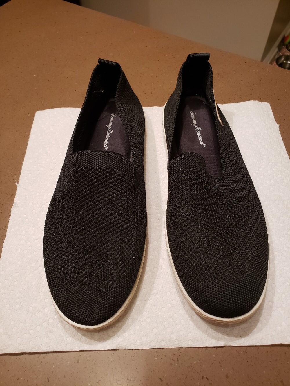 Black Mesh Tommy Bahama Slip On Deck Shoes